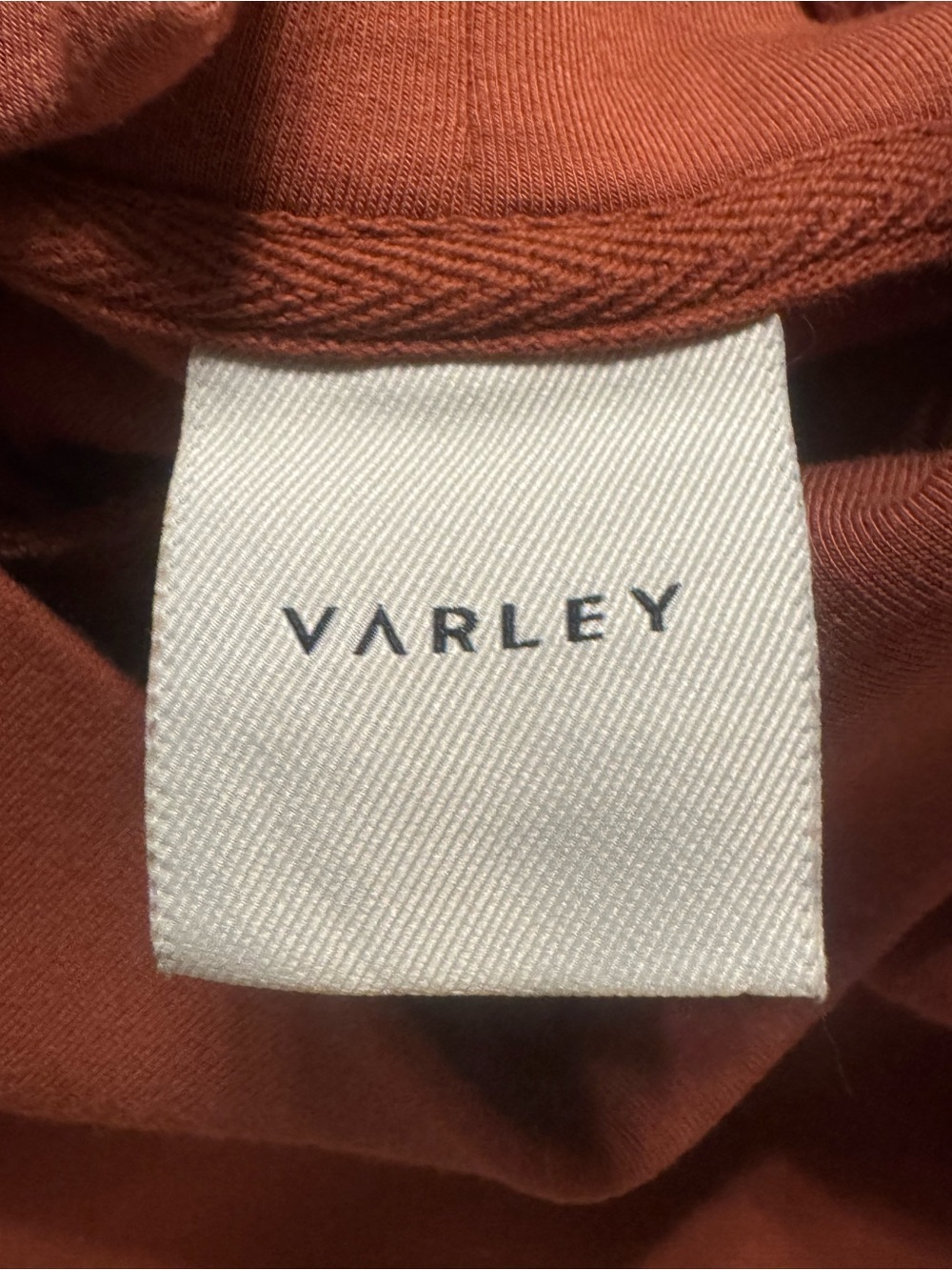 Varley Freya Sweat Pullover Womens S Rust Brown Doublesoft Funnel Neck Lounge C2 - Picture 11 of 12